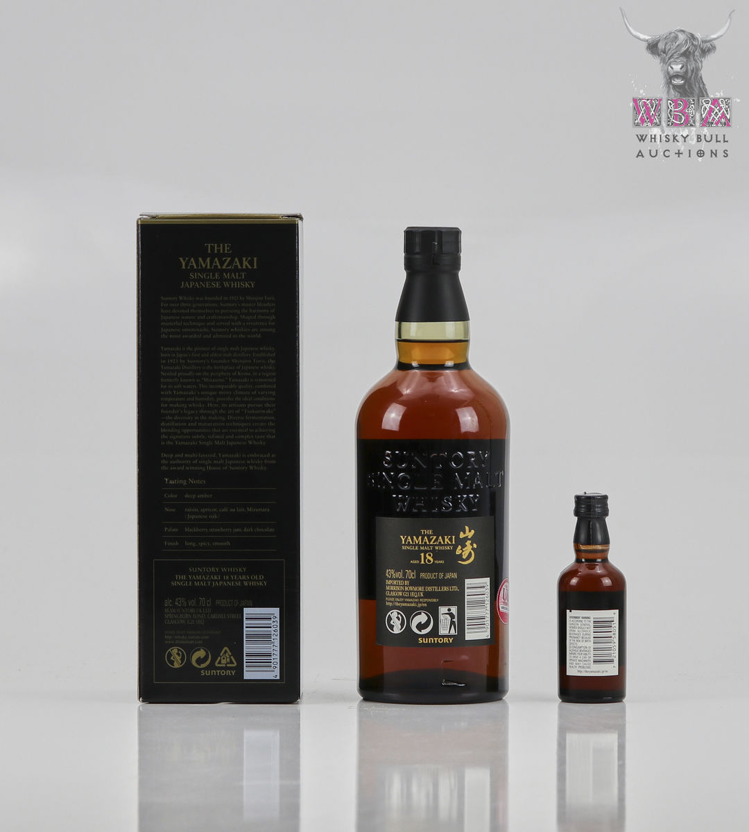 The Yamazaki Single Malt 18 Year old with miniature 70cl Auction